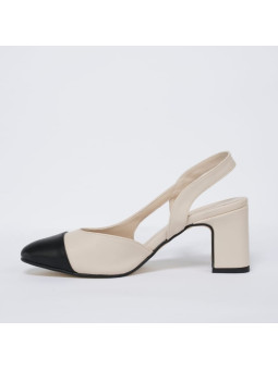 CLARA — Slingback  (Beige &...